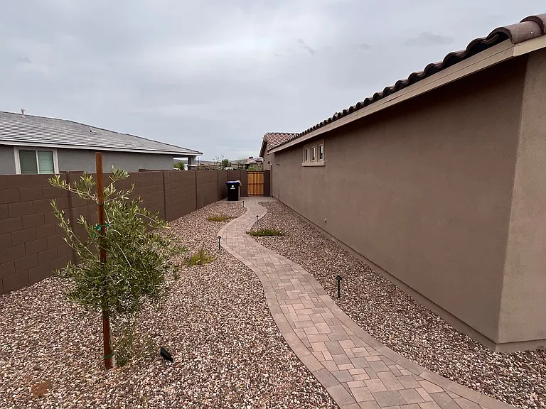 North Side of house looking East