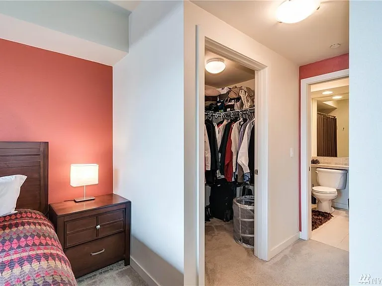 Bedroom & Walk-in Closet ; leading to bathroom