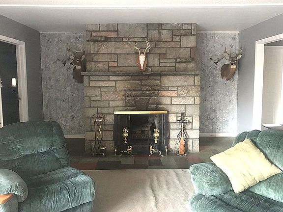 Living room fireplace