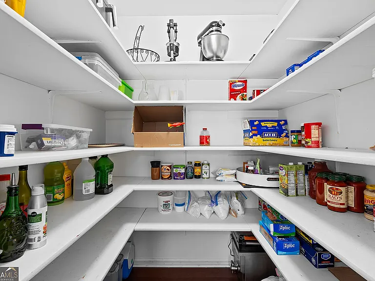 One of two kitchen pantries