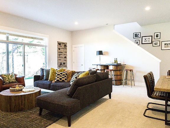 Game room in basement is the perfect landing spot for your favorite movie and popcorn