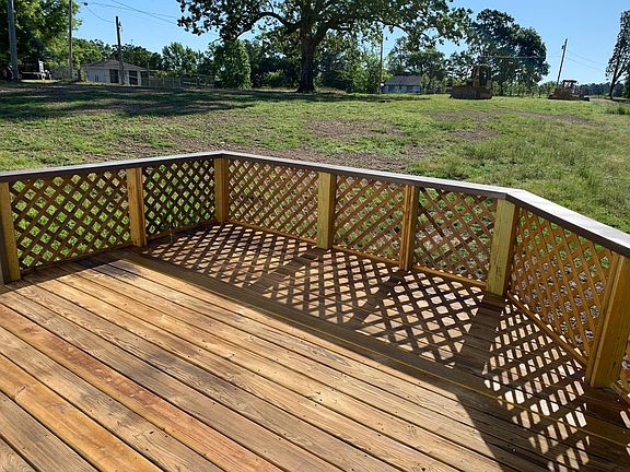 Deck on the side of the house