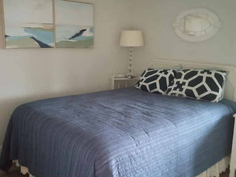 There's a queen-size matress in the bedroom for a good night's sleep.