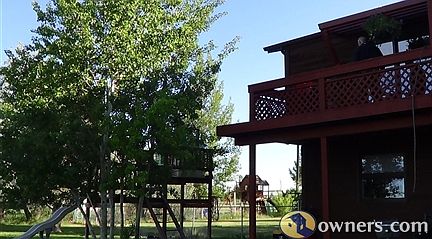 Playground in backyard