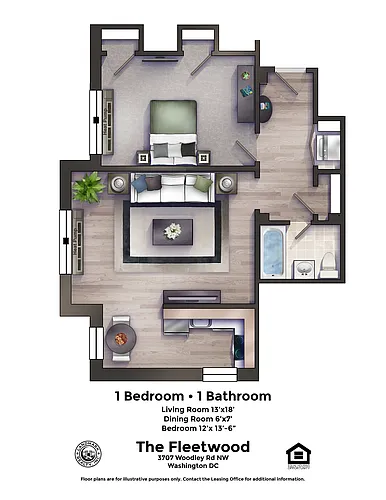 Floor plan 1 Bed