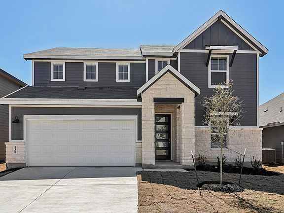 Front exterior of the Fitzhugh floorplan at a Meritage Homes community.