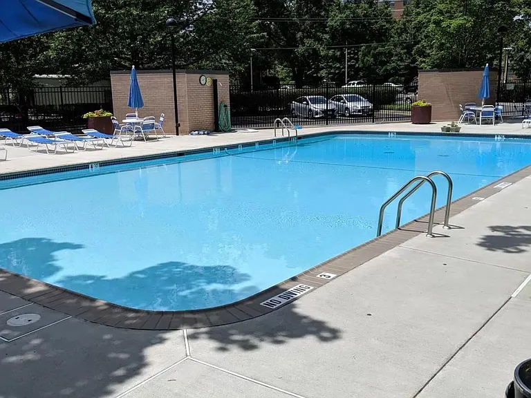 On-site pool with newly added furniture
