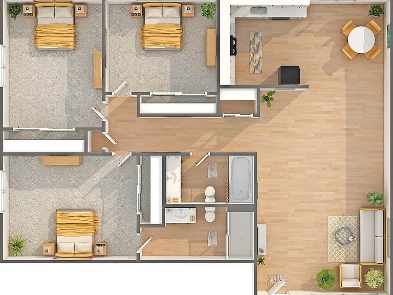Terrace | 3-Bedroom Floorplan Terrace | 3-Bedroom Floorplan