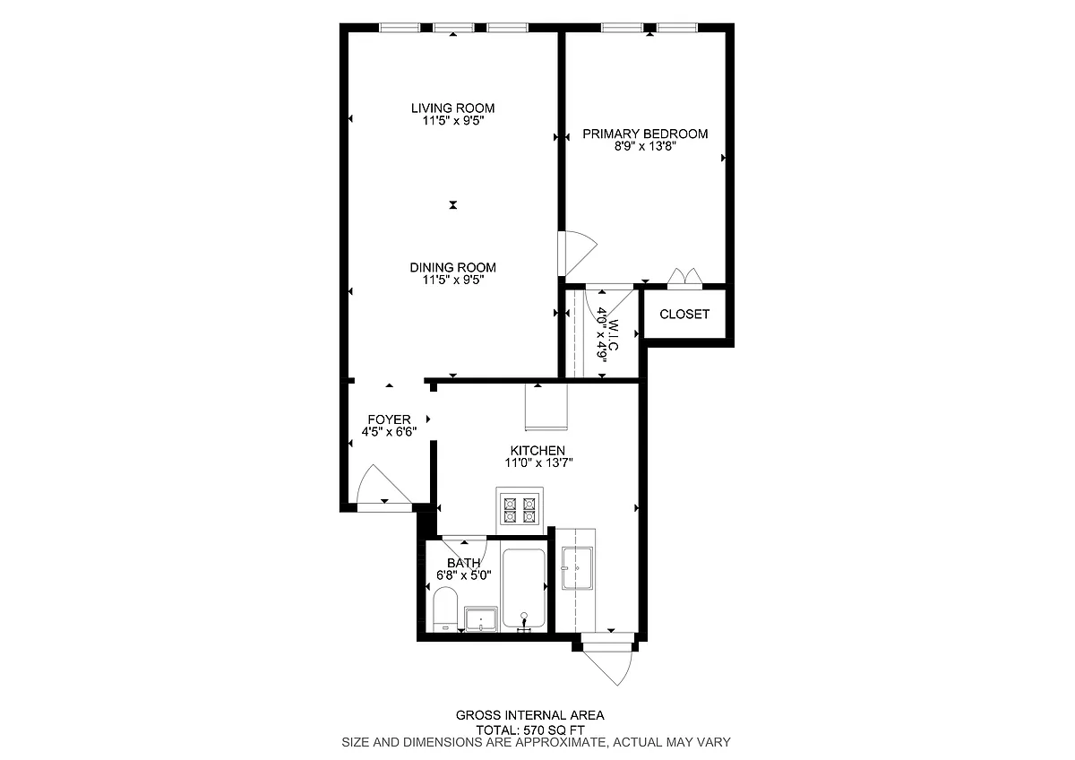 Floor plan One Bedroom