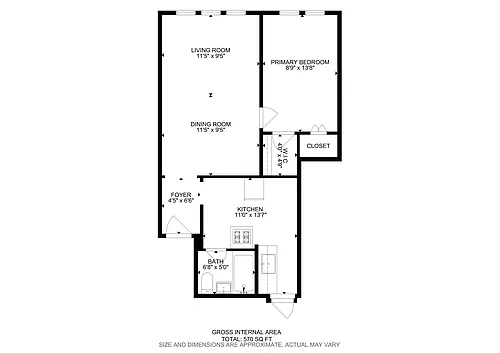 Floor plan One Bedroom