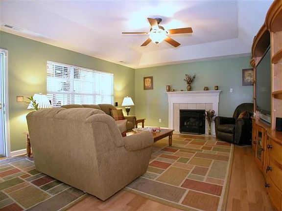 Oversized family room with hardwoods, gas fireplace