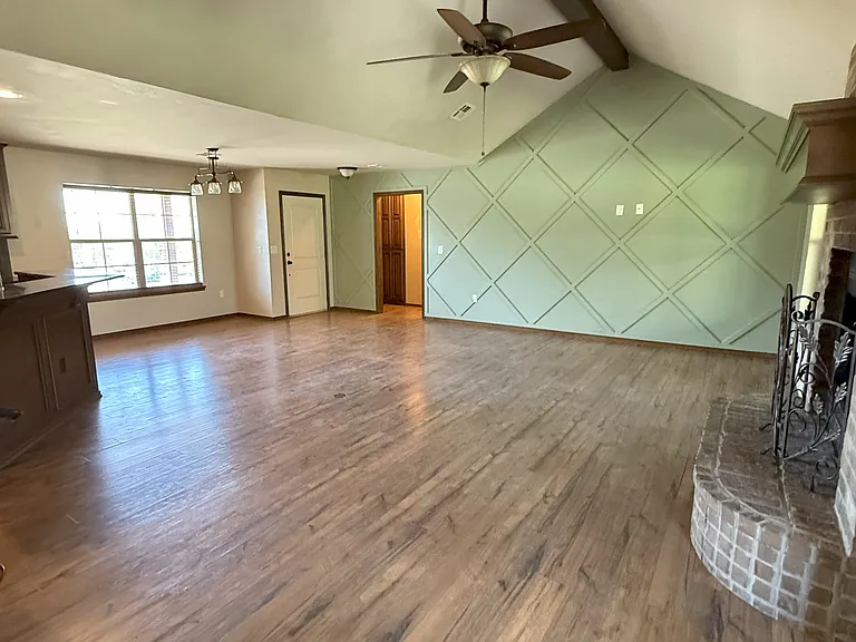Large open concept living dining room areas