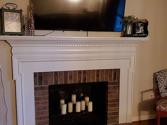 Wood burning fireplace