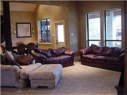 Another view of the den. Look at all the windows!