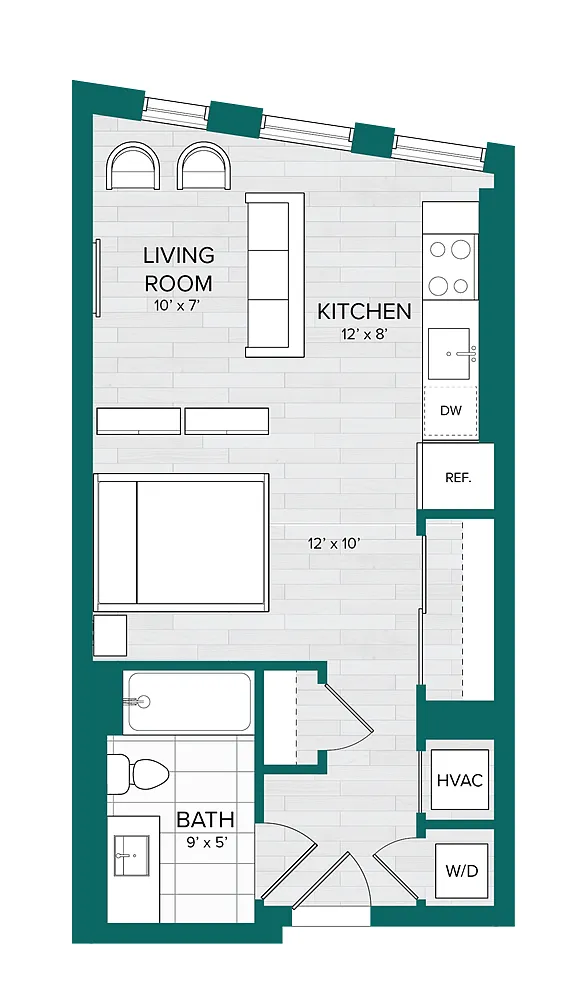 Floor plan Studio-A2.1
