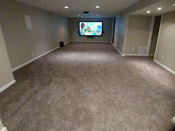 Basement w/ 96" home theater