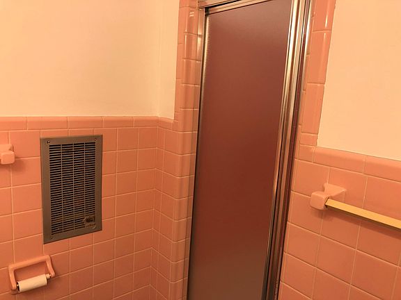 Pink, 50's retro tile in Master Bath