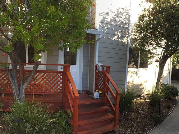 Rear driveway, kitchen deck