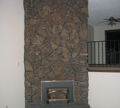 Living Room with gas fire place