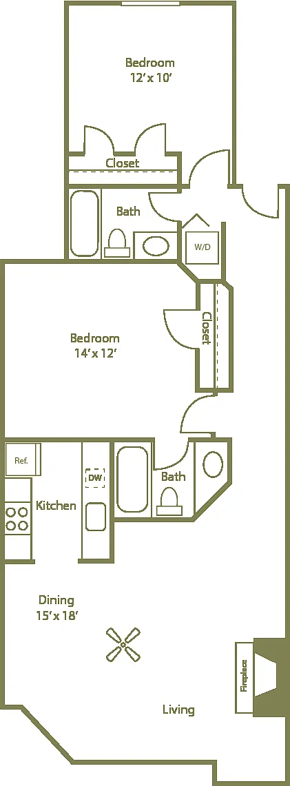 Floor plan Woodlake - Townhome