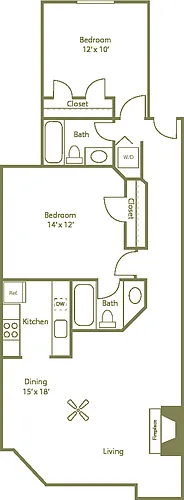 Floor plan Woodlake - Townhome
