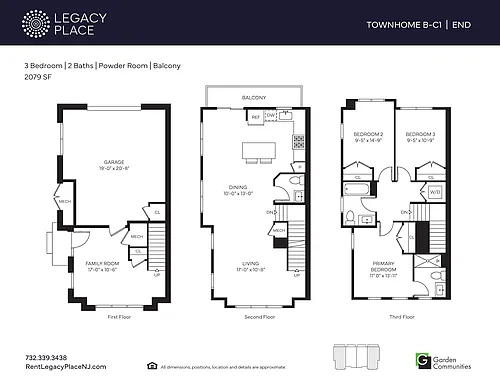 Floor plan $1.97/sq.ft. - Townhome B-C1