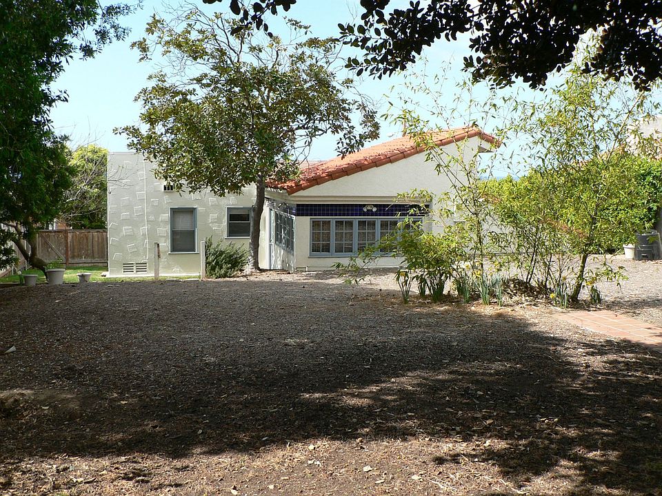Huge rear yard with mature trees