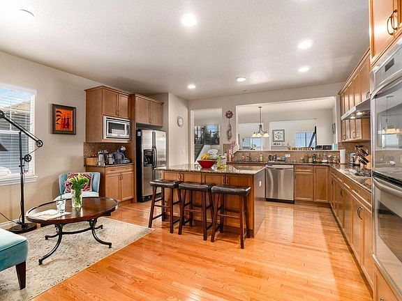 Huge kitchen with sitting/eating area