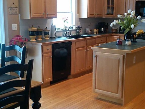 Spacious kitchen with center island