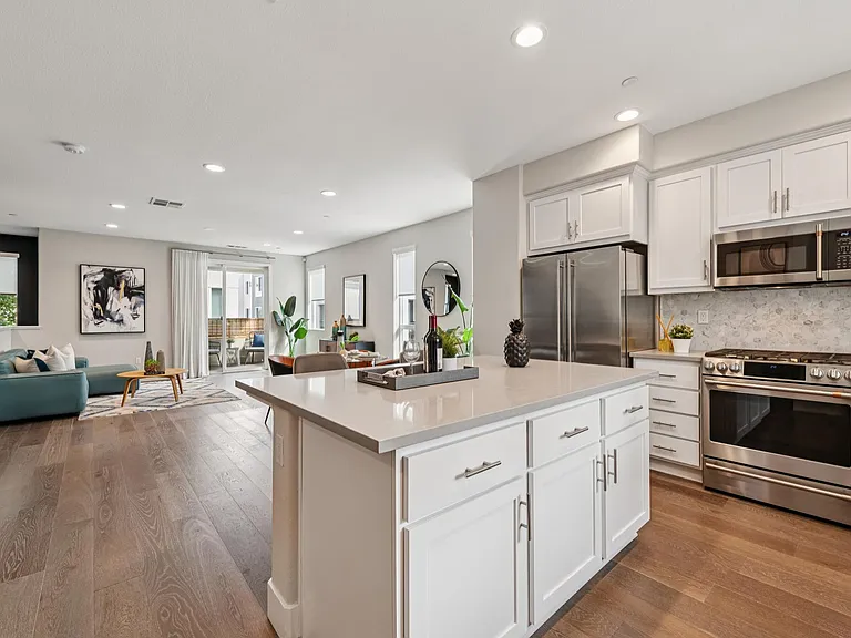 Main level, kitchen into living room