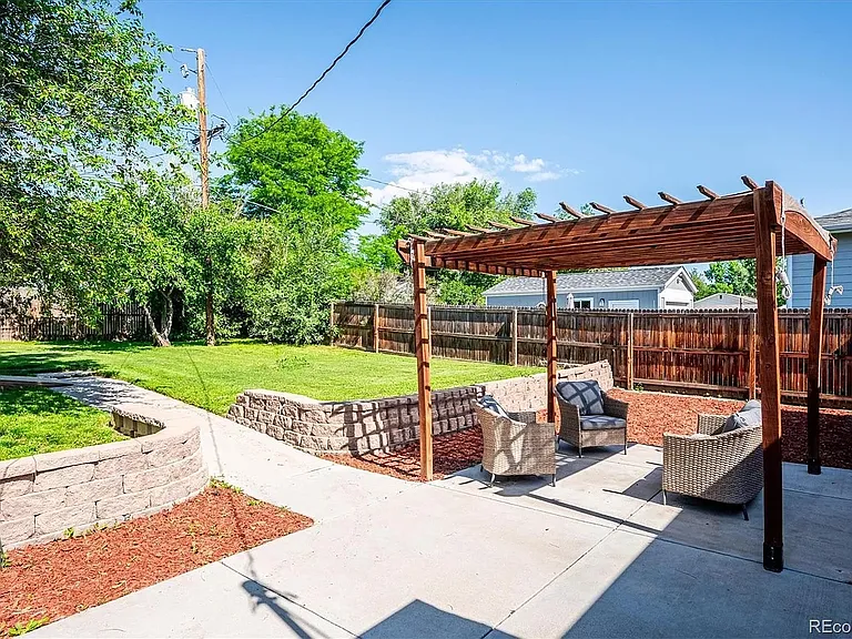 Backyard with pergola