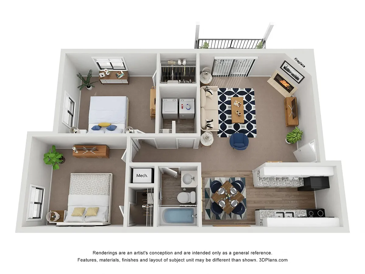 Floor plan B1 Fully Renovated