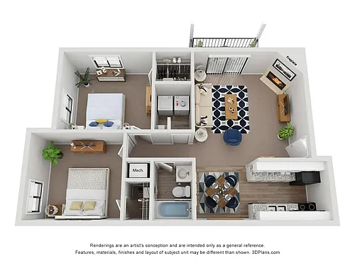 Floor plan B1 Fully Renovated
