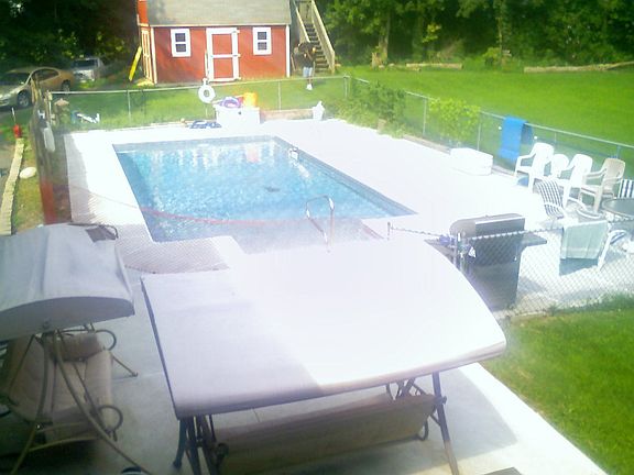 Pool Area w/ barn in back