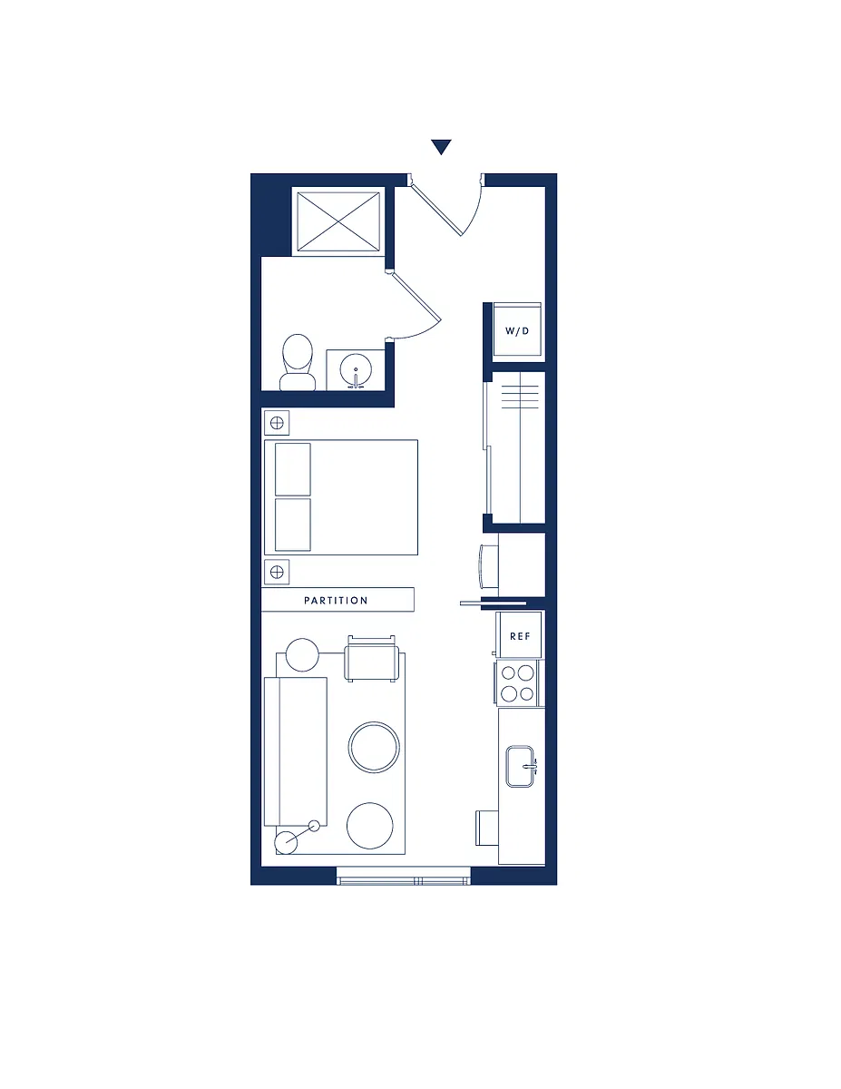 Floor plan 1 Bed Alcove Suite
