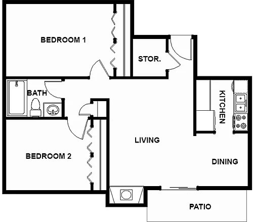 Floor plan Two Bedroom