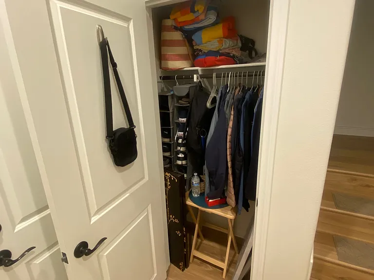 Storage closet off the garage