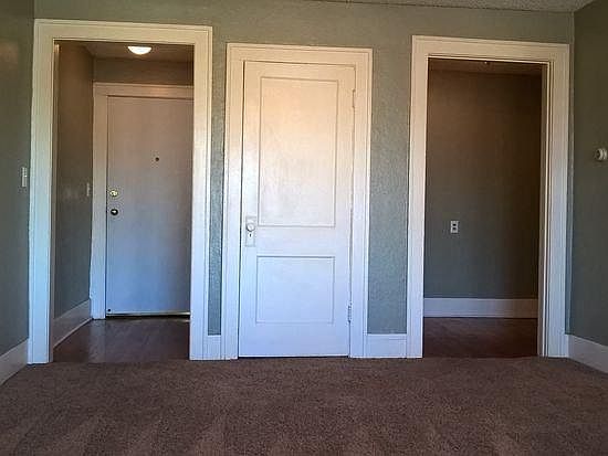 Front door entrance into living room