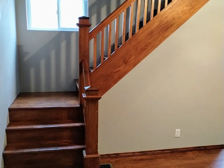 Open wood staircase