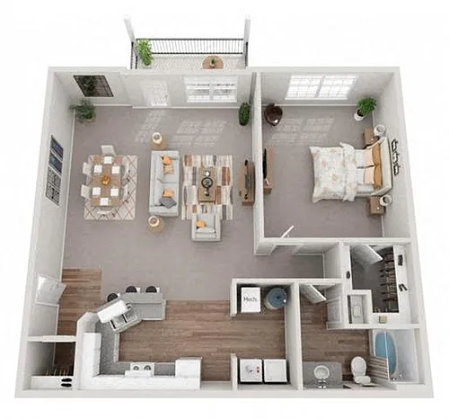Floor plan Plan - 1x1B