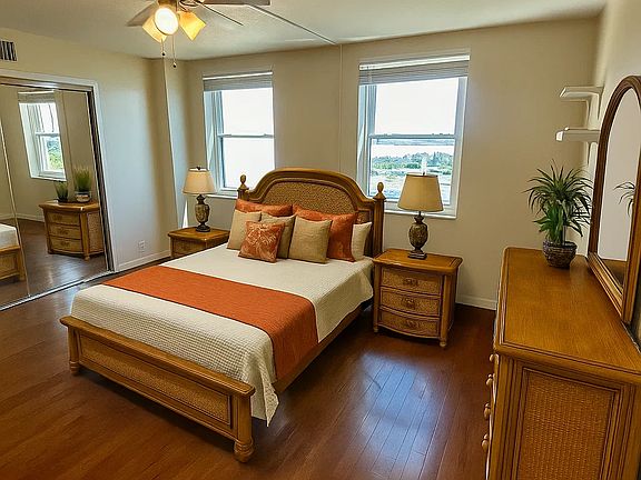 Virtually staged bedroom