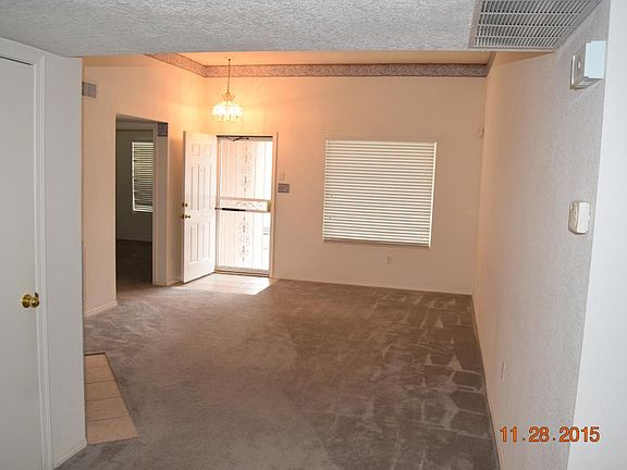 Dining room looking to front door.