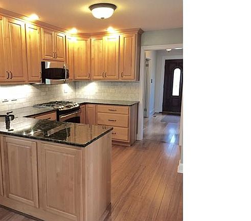 Gleaming granite countertop...