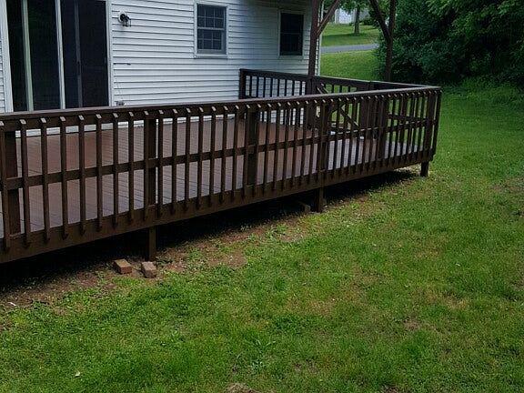 Back yard and deck