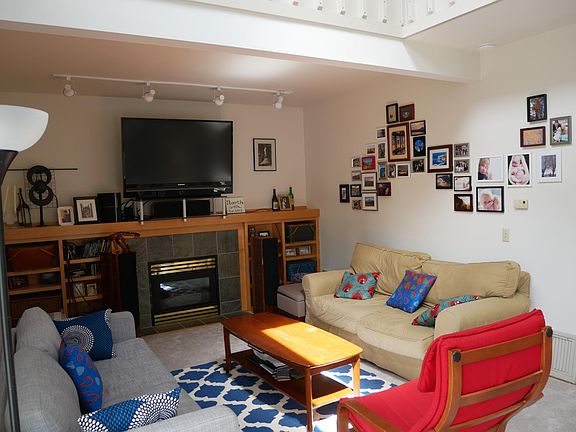 Living room with gas fireplace