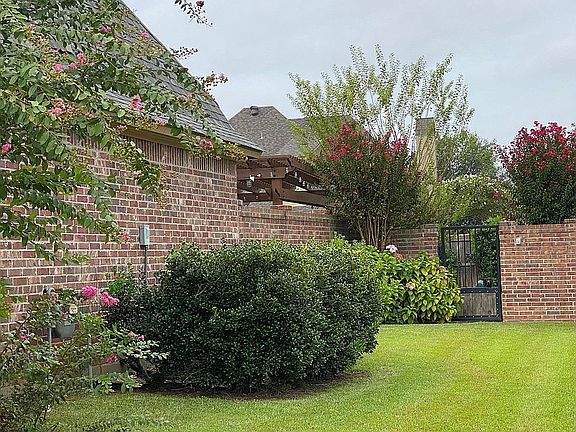 Brick fence and gate