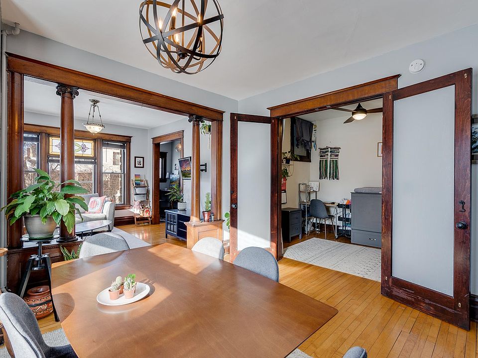 2nd bedroom has beautiful french doors.