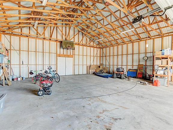 Inside of 36x40 shop building with electricity.