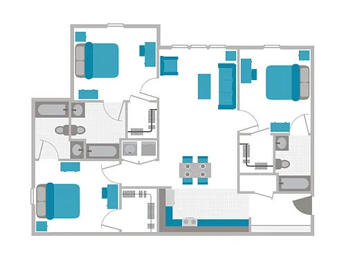 Floor plan 3BR/3BA