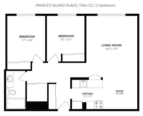 Floor plan 2 Bedroom
